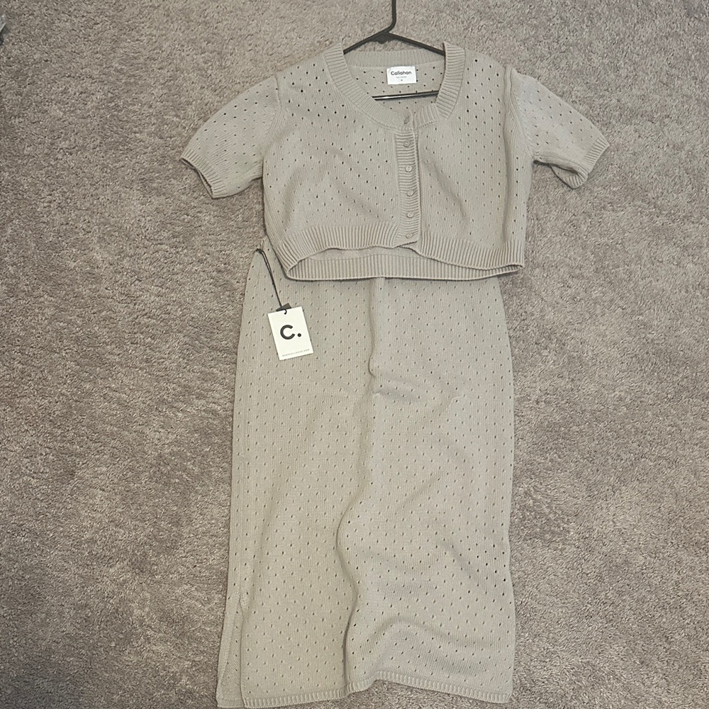 Callahan Gray Knit Two-Piece Set